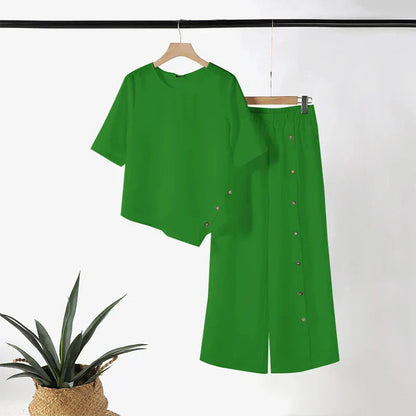 Caterina Fabbri™ Relaxed Wide-Leg Outfit Set