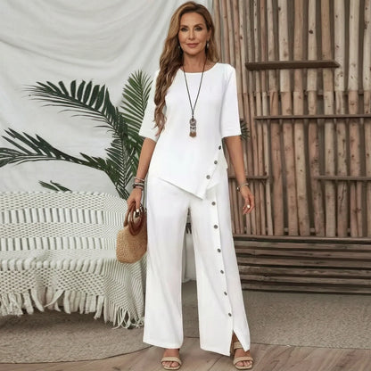 Caterina Fabbri™ Relaxed Wide-Leg Outfit Set
