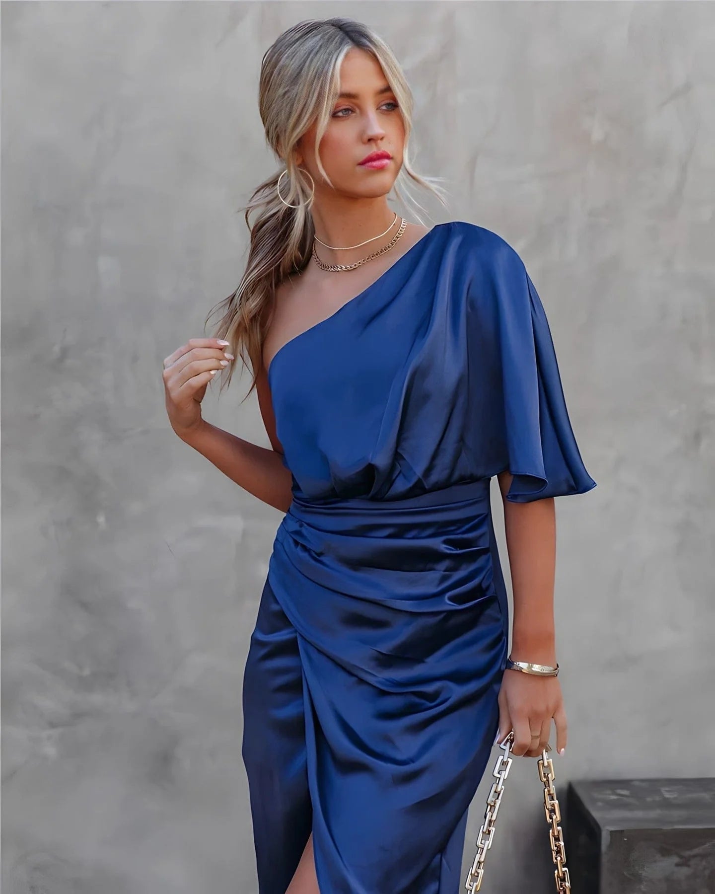 Endaya - Silk Elegant Flowing Party Dress