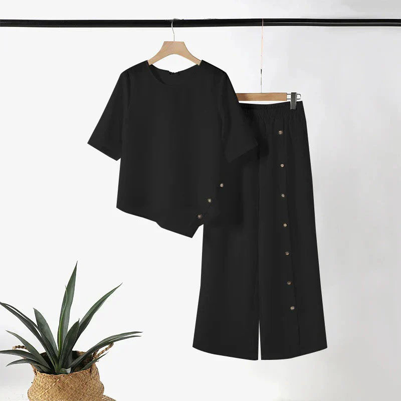 Caterina Fabbri™ Relaxed Wide-Leg Outfit Set