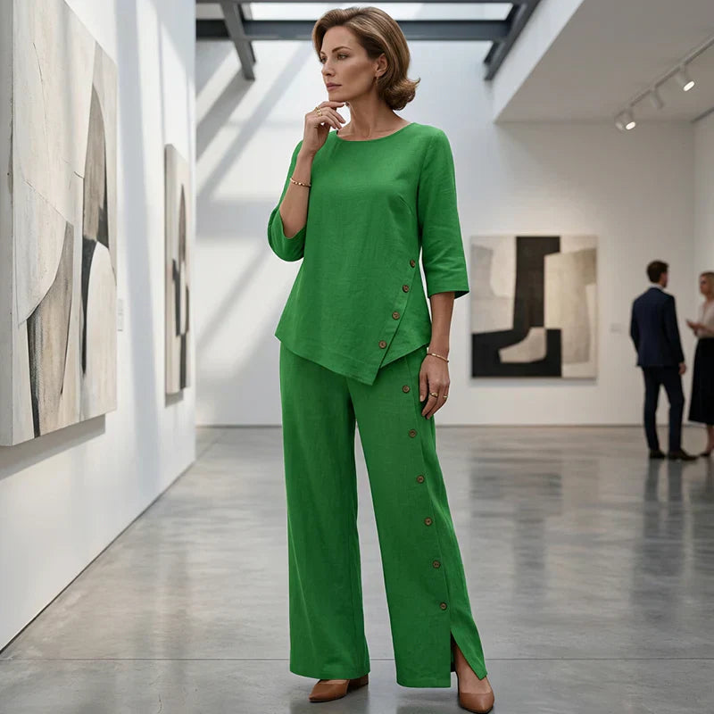 Caterina Fabbri™ Relaxed Wide-Leg Outfit Set