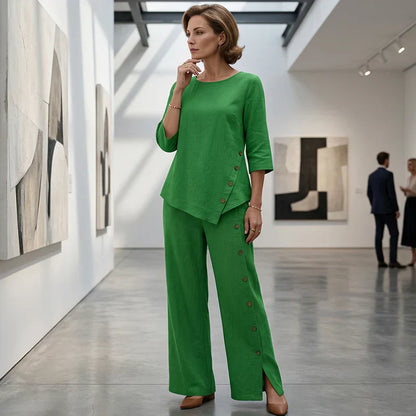 Caterina Fabbri™ Relaxed Wide-Leg Outfit Set