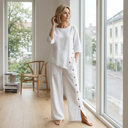 Caterina Fabbri™ Relaxed Wide-Leg Outfit Set